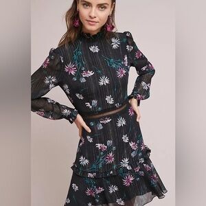New Donna Morgan Long Sleeve Floral Dress Size 12 from Anthropologie